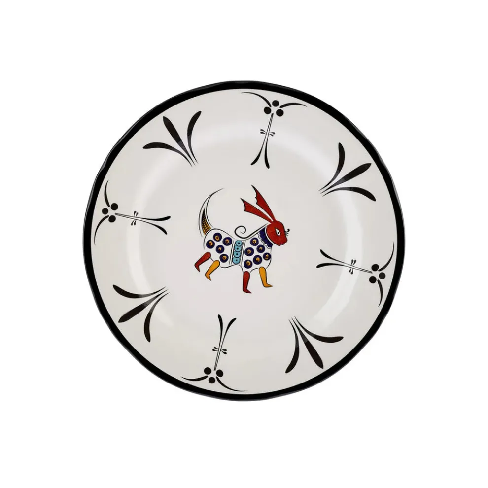 Karaca Paye Seljuk Collection Porcelain Dinner Plate, 26cm, White Multi