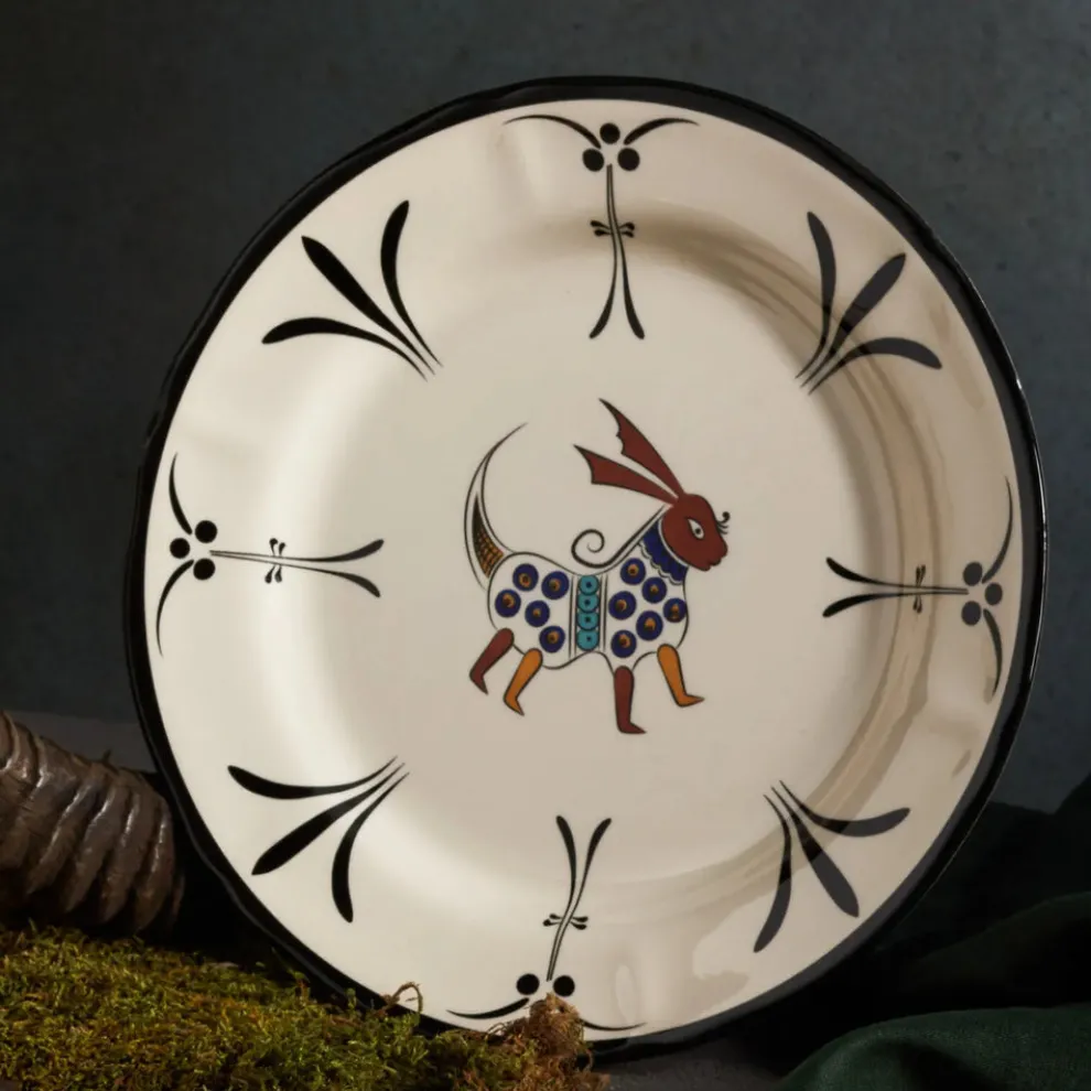 Karaca Paye Seljuk Collection Porcelain Dinner Plate, 26cm, White Multi