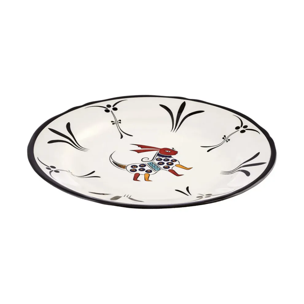 Karaca Paye Seljuk Collection Porcelain Dinner Plate, 26cm, White Multi