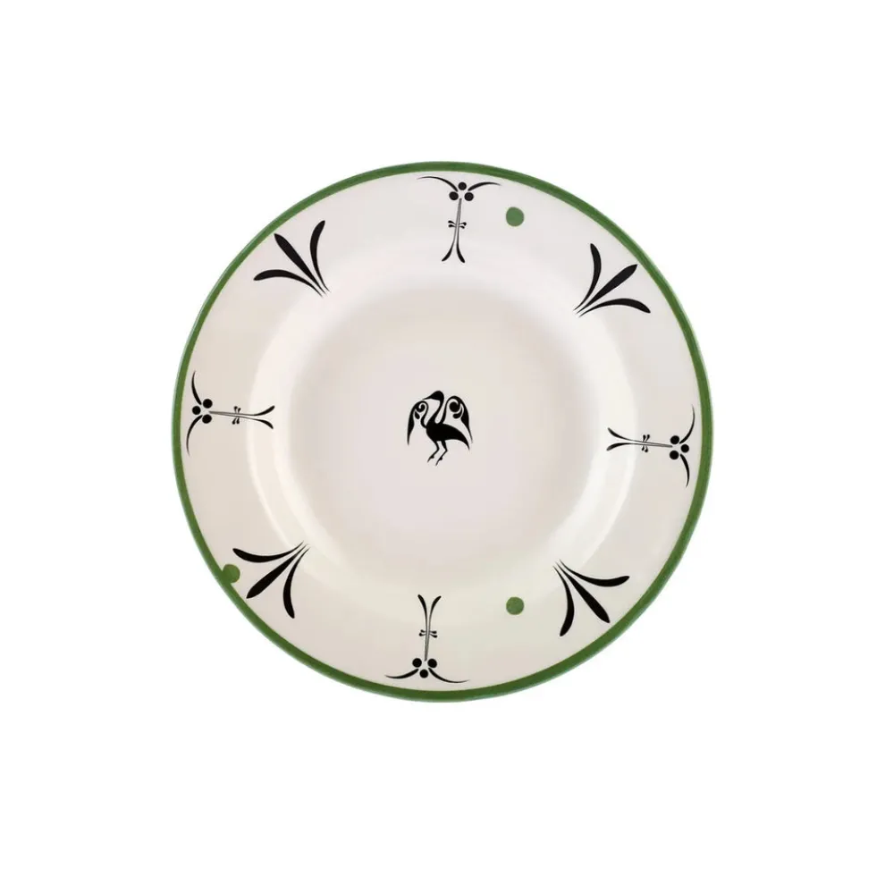 Karaca Paye Seljuk Collection Porcelain Pasta Bowl, 23cm, Green Multi