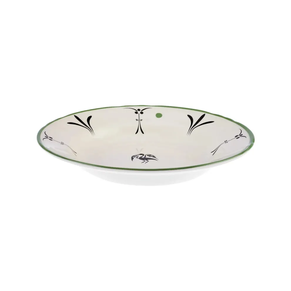 Karaca Paye Seljuk Collection Porcelain Pasta Bowl, 23cm, Green Multi