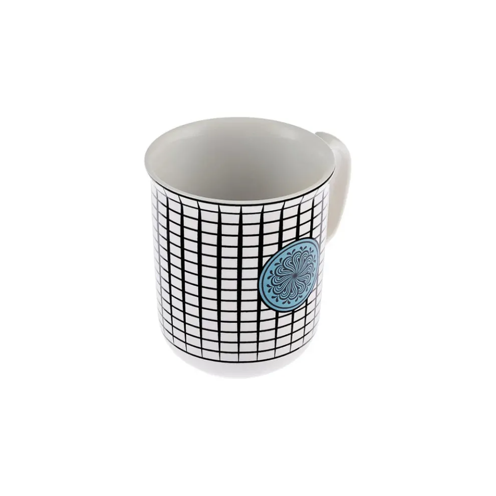 Karaca Paye Seljuk Collection Porcelain Mug, 340ml, Blue Multi