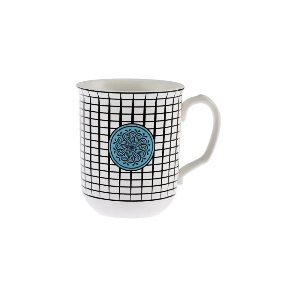 Karaca Paye Seljuk Collection Porcelain Mug, 340ml, Blue Multi