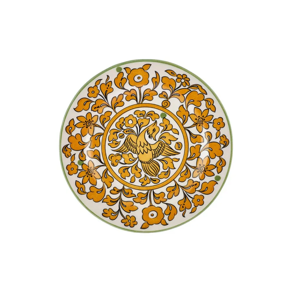 Karaca Paye Seljuk Collection Porcelain Side Plate, 16cm, Yellow Multi
