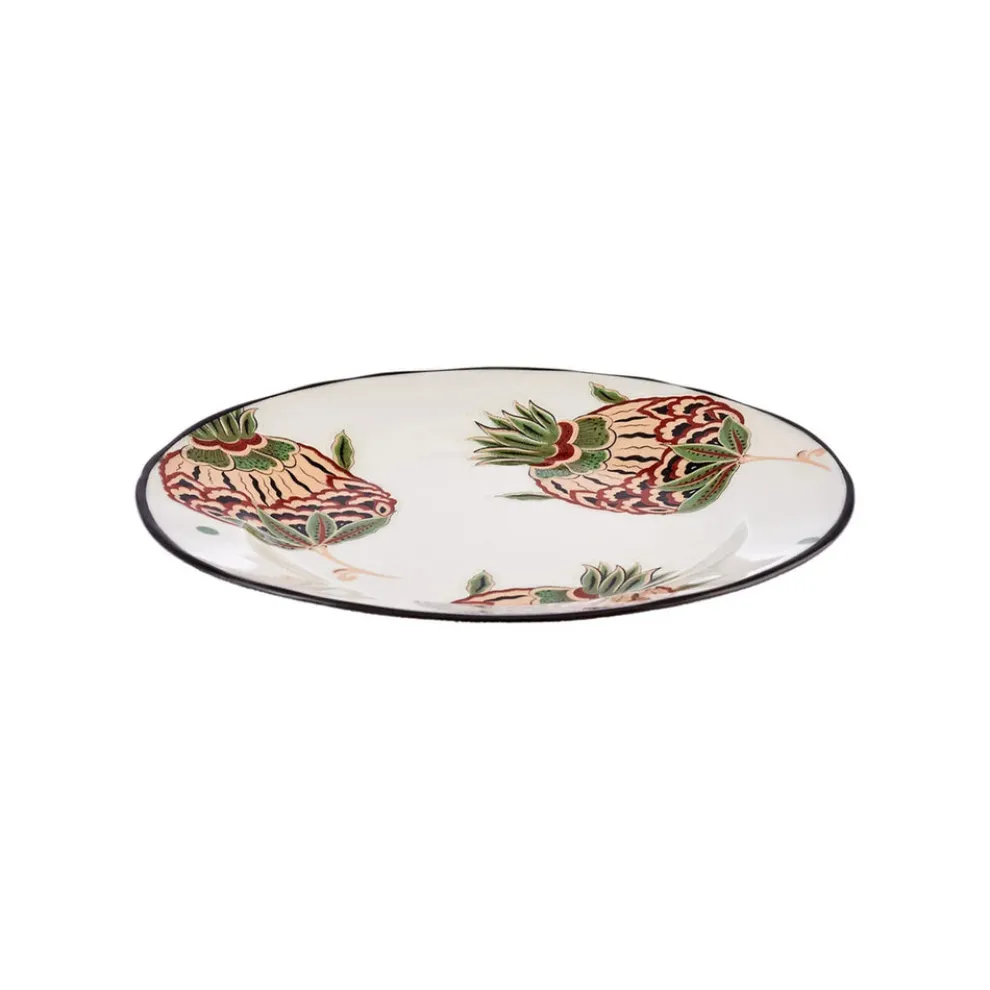 Karaca Paye Seljuk Collection Porcelain Side Plate, 16cm, Green Multi
