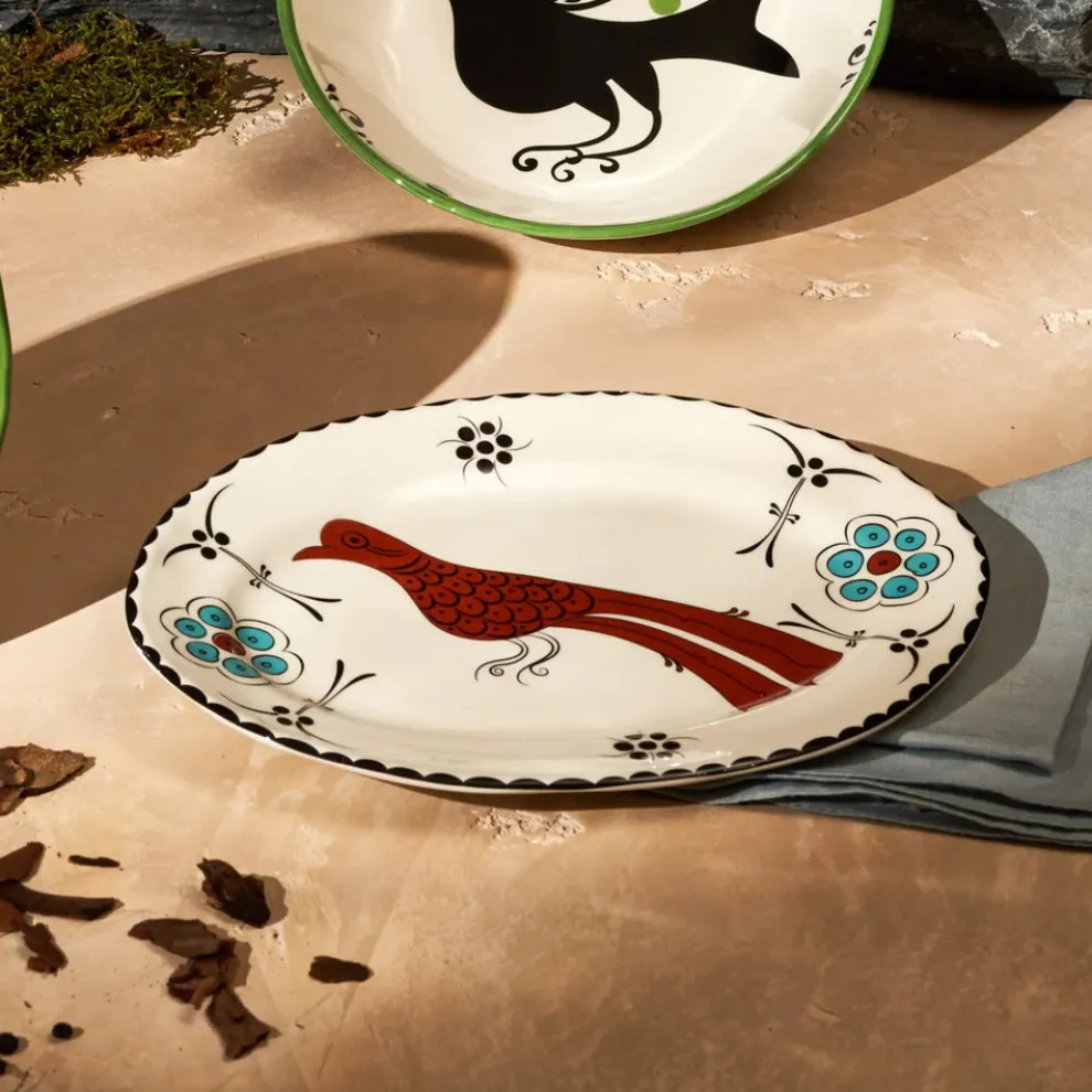 Karaca Paye Seljuk Collection Porcelain Serving Platter, 25cm, Multi
