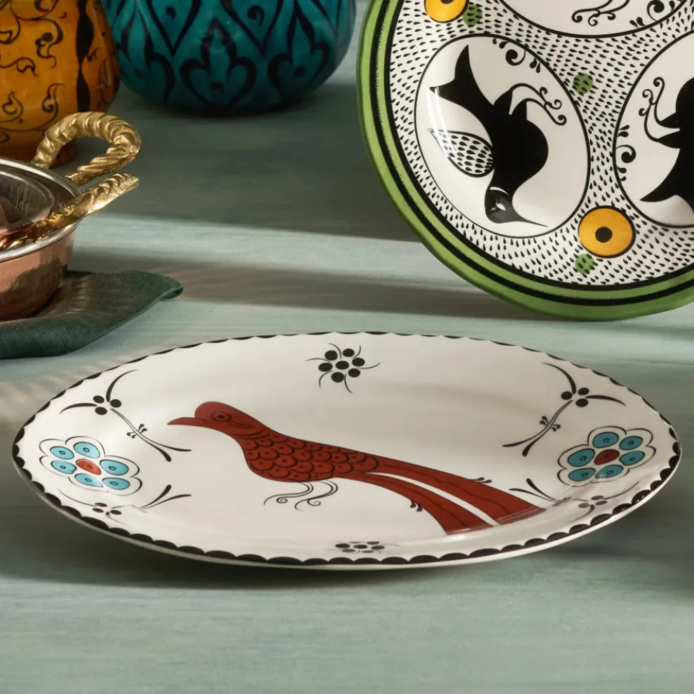 Karaca Paye Seljuk Collection Porcelain Serving Platter, 25cm, Multi