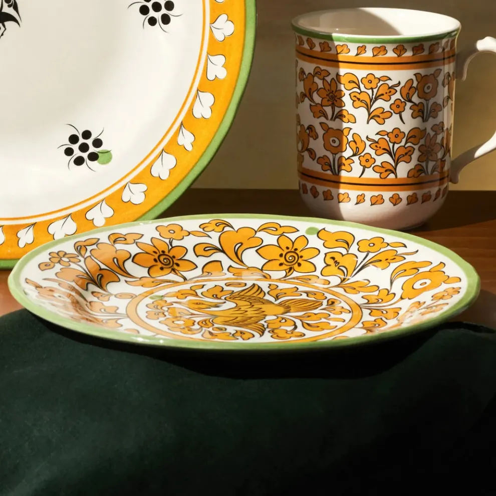 Karaca Paye Seljuk Collection Porcelain Side Plate, 21cm, Yellow Multi