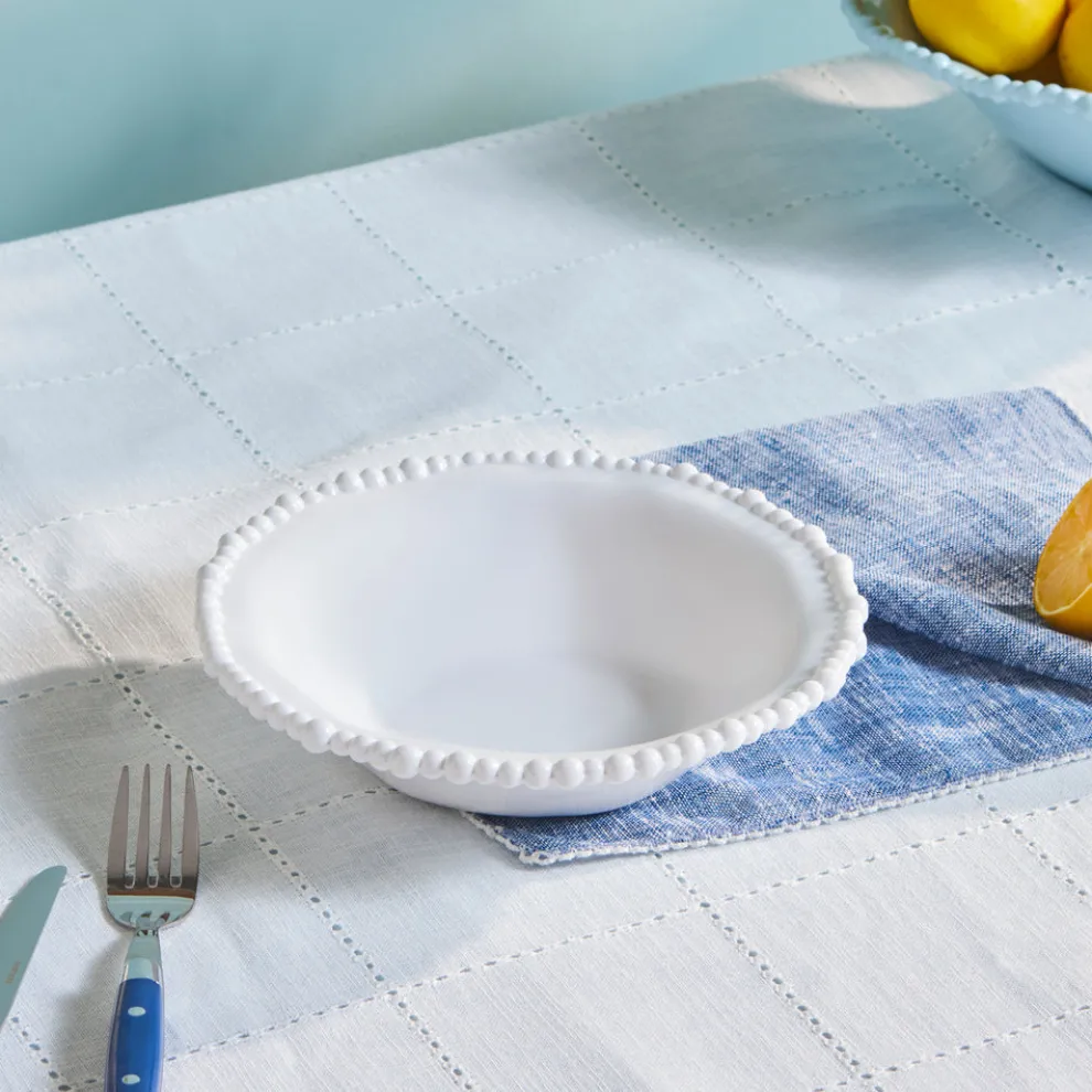 Karaca Perla Melamine Pasta Bowl 22cm, White