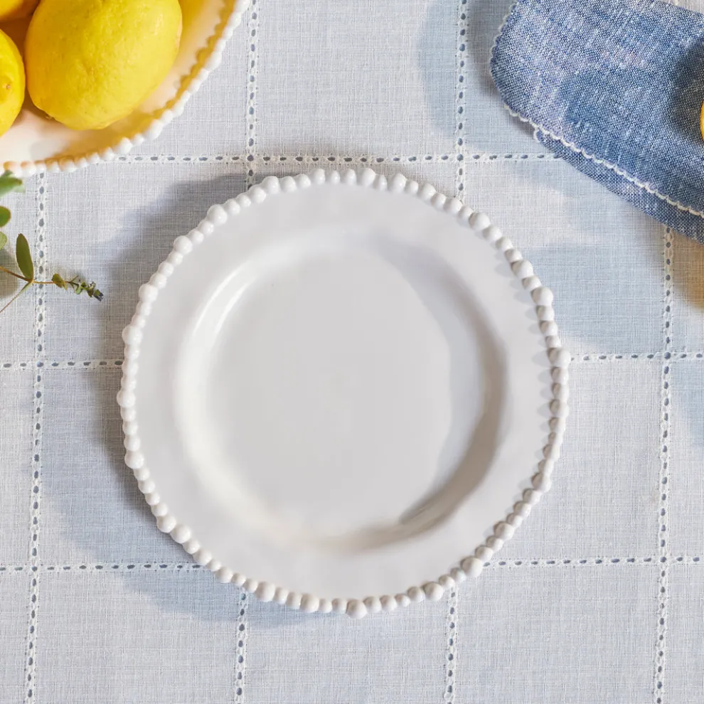 Karaca Perla Melamine Dessert/Side Plate, 23cm, White