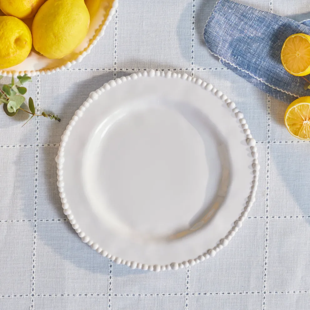 Karaca Perla Melamine Dinner Plate, 28cm, White