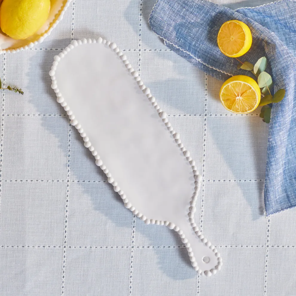 Karaca Perla Melamine Serving Platter, 43cm, White