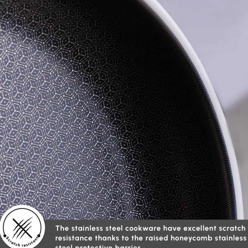 Karaca 5Ply PowerSteel 7-Piece 316+ Stainless Steel Induction Cookware Set, Silver