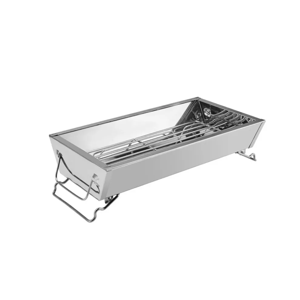 Karaca Portable Stainless Steel Charcoal Barbecue, 40cm, Green