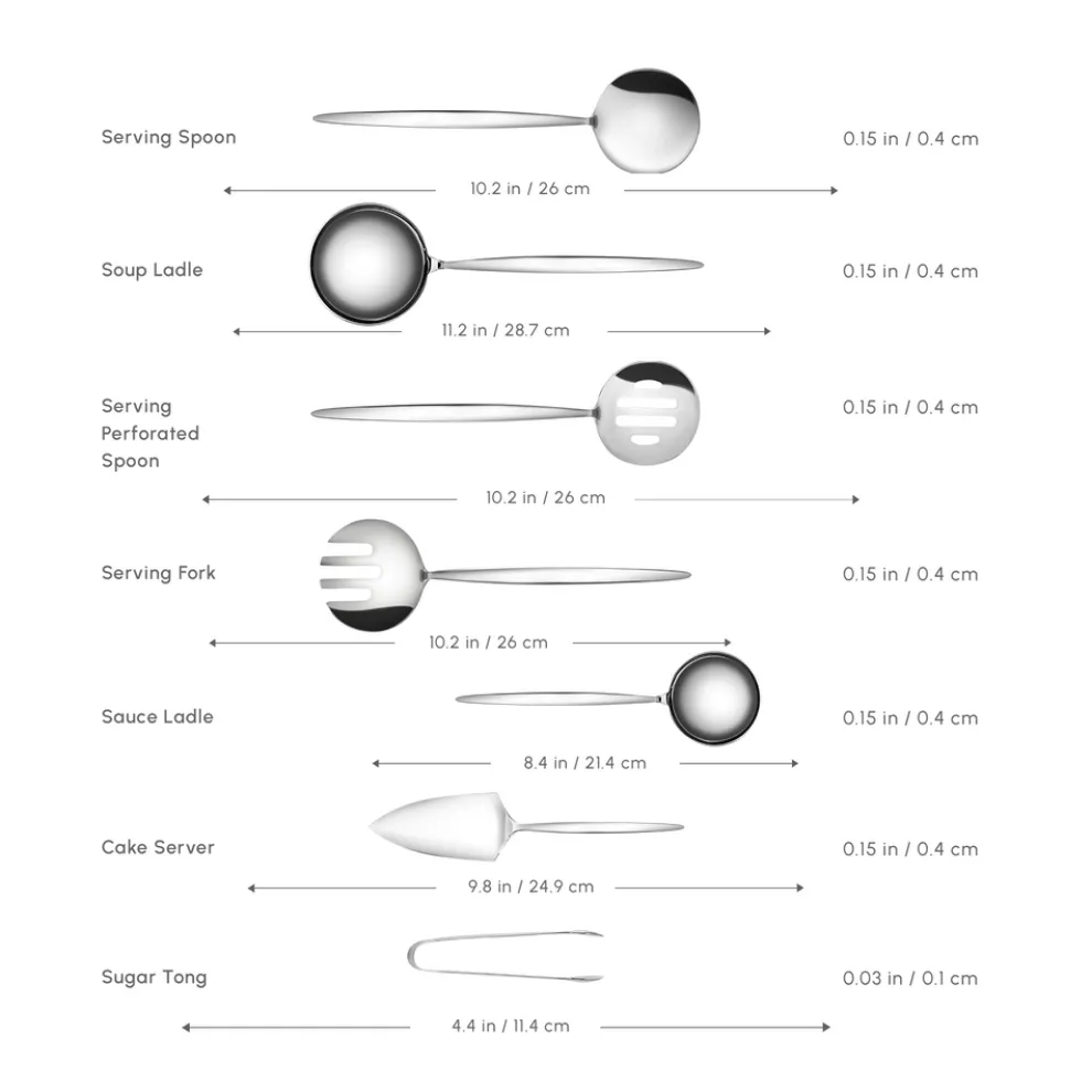 Karaca Porto 7-Piece Stainless Steel Cutlery Set, Silver