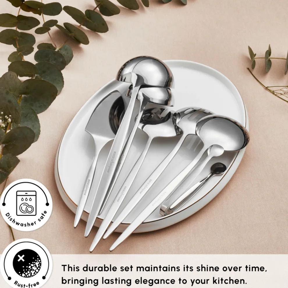 Karaca Porto 7-Piece Stainless Steel Cutlery Set, Silver