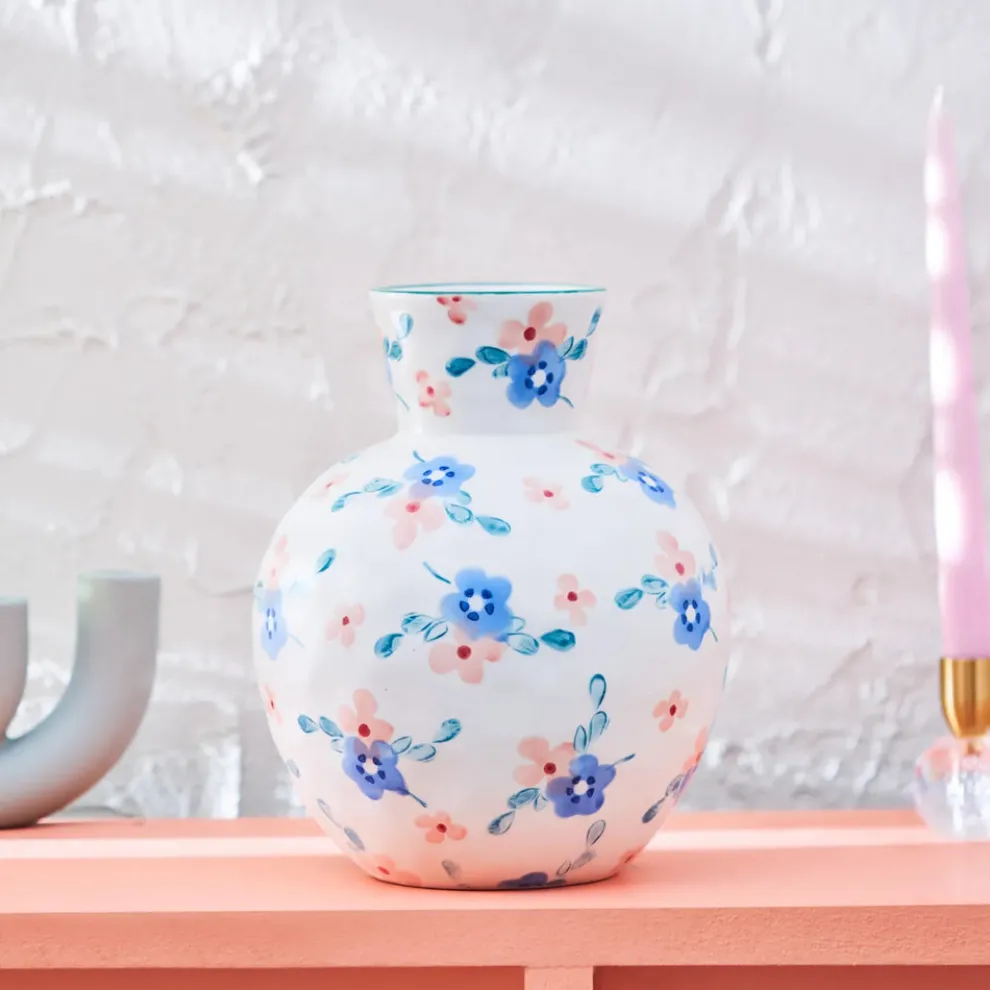 Karaca Primavera Stoneware Vase, 25cm