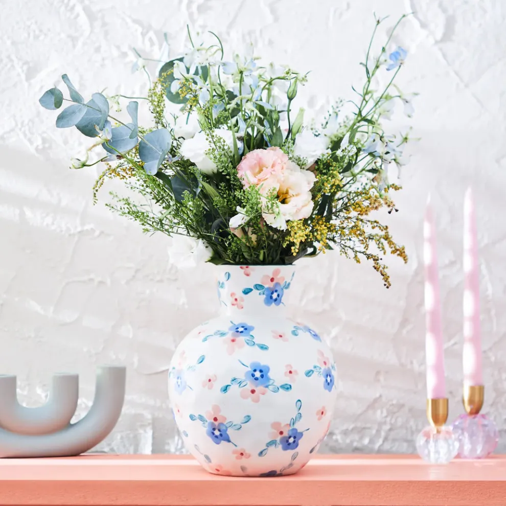 Karaca Primavera Stoneware Vase, 25cm