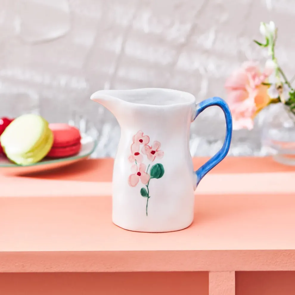 Karaca Primavera Stoneware Milk Jug, 150ml