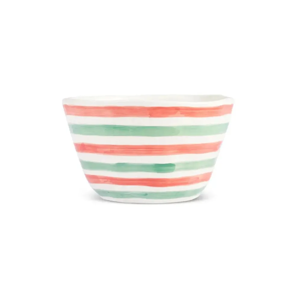 Karaca Primavera Stoneware Bowl, 13cm, Stripes
