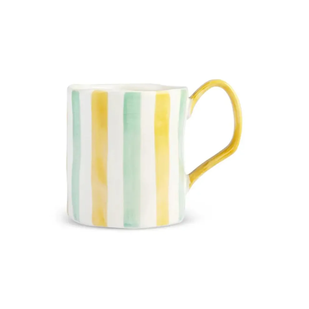 Karaca Primavera Stoneware Mug, 400ml, Stripes