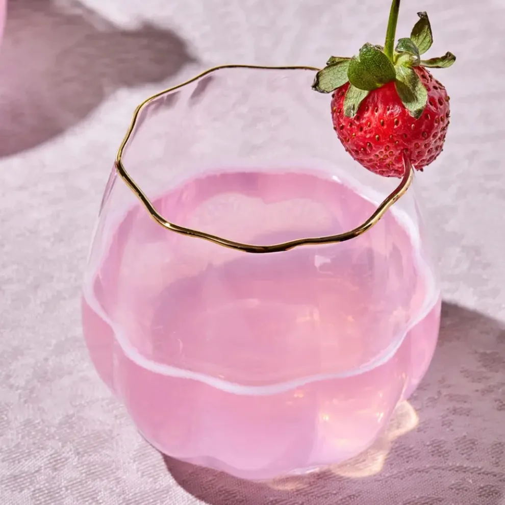 Karaca Priscilla 6-Piece Glass Set for 6 People, 380ml, Gold