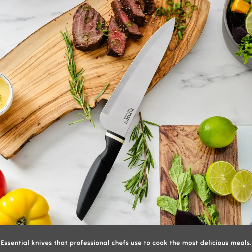 Karaca Proofcut 5-Piece Knife Block Set, Black