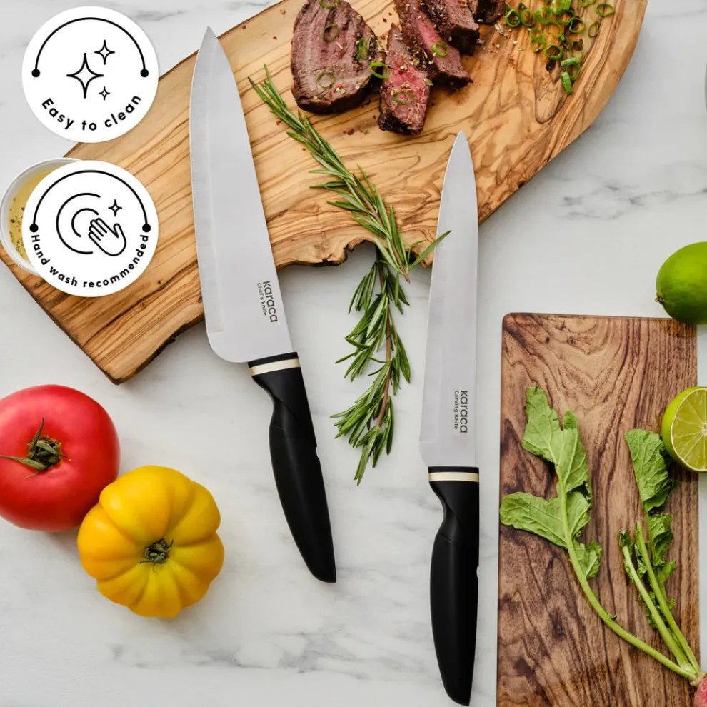 Karaca Proofcut 5-Piece Knife Block Set, Black