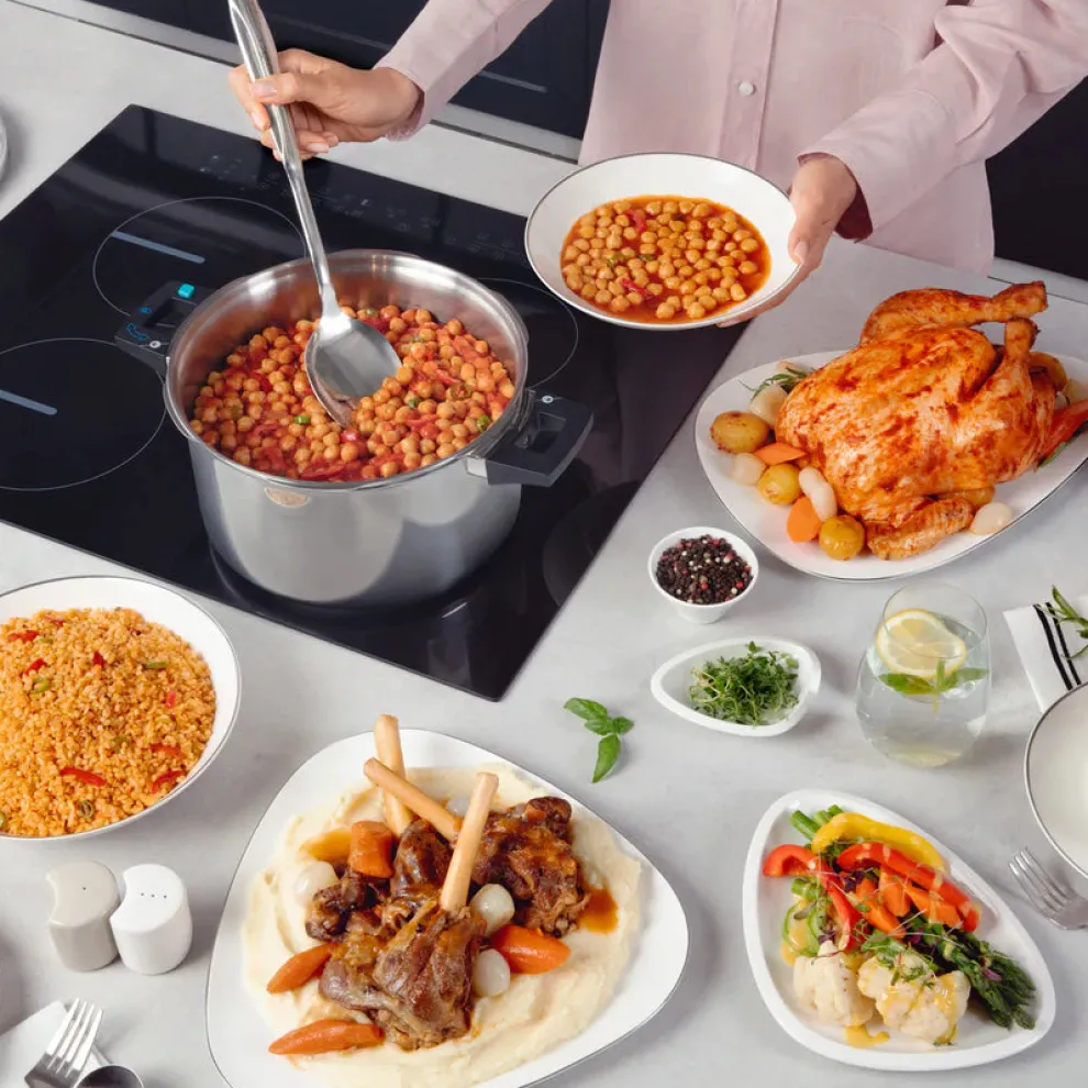 Karaca Quick and Safe Stainless Steel Induction Pressure Cooker, 7L, Black Silver