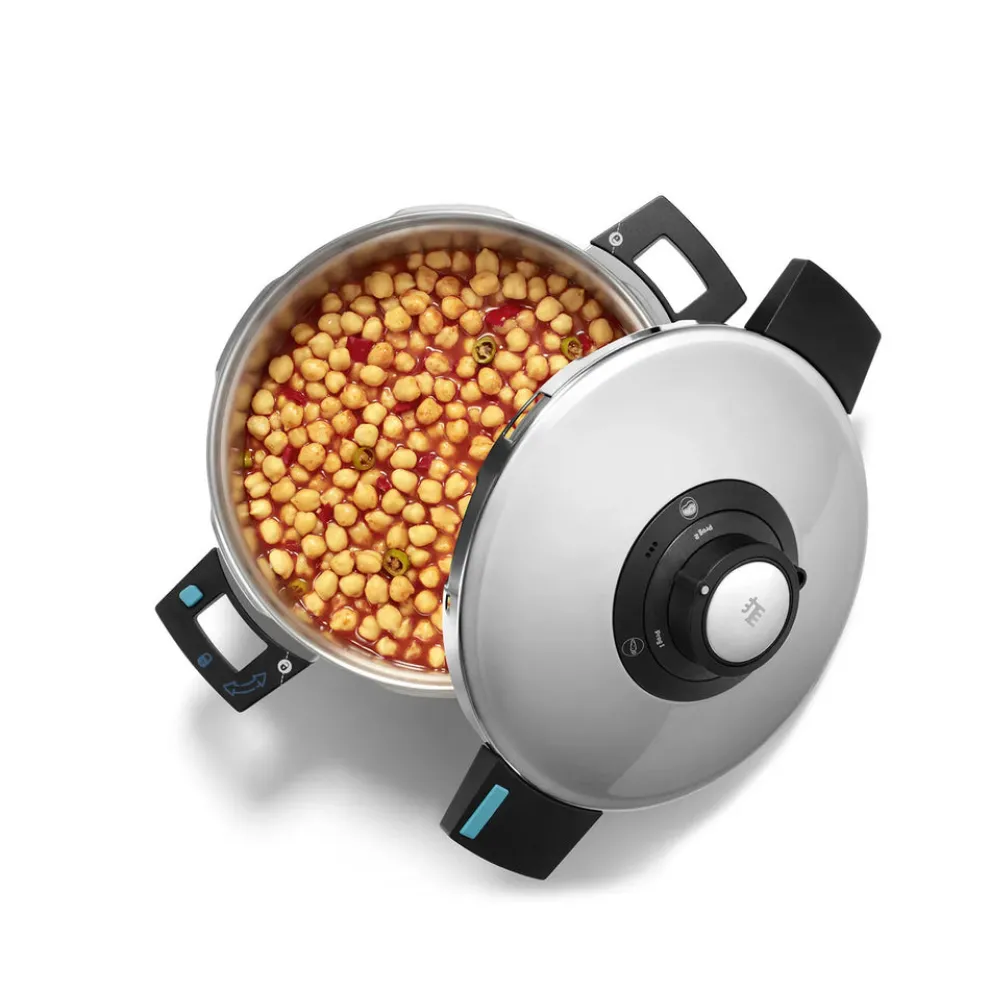 Karaca Quick and Safe Stainless Steel Induction Pressure Cooker, 7L, Black Silver