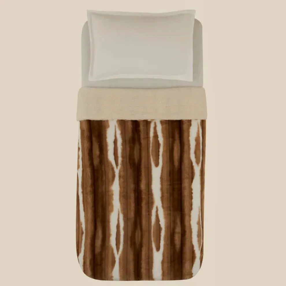 Karaca Rabbit Sherpa Blanket, 150x200cm, Single, Brown