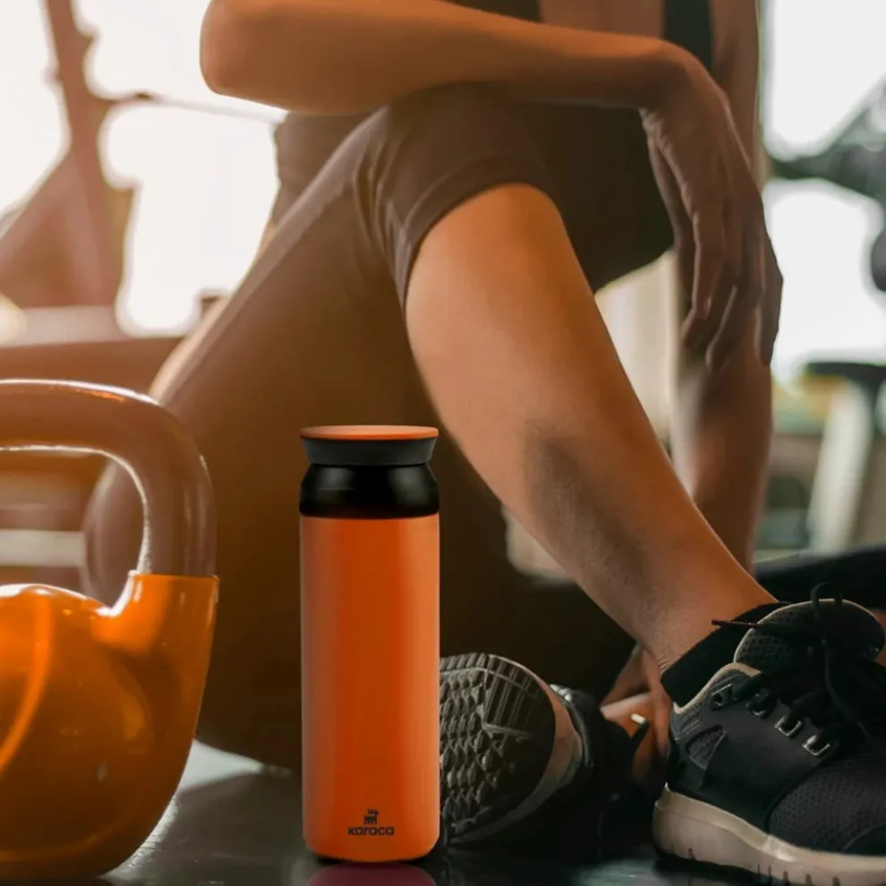 Karaca Rainbow Leak-Proof Stainless Steel Flask, 500ml, Orange