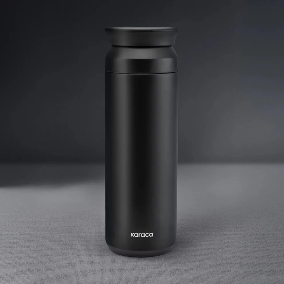 Karaca Rainbow Leak-Proof Stainless Steel Flask, 500ml, Black
