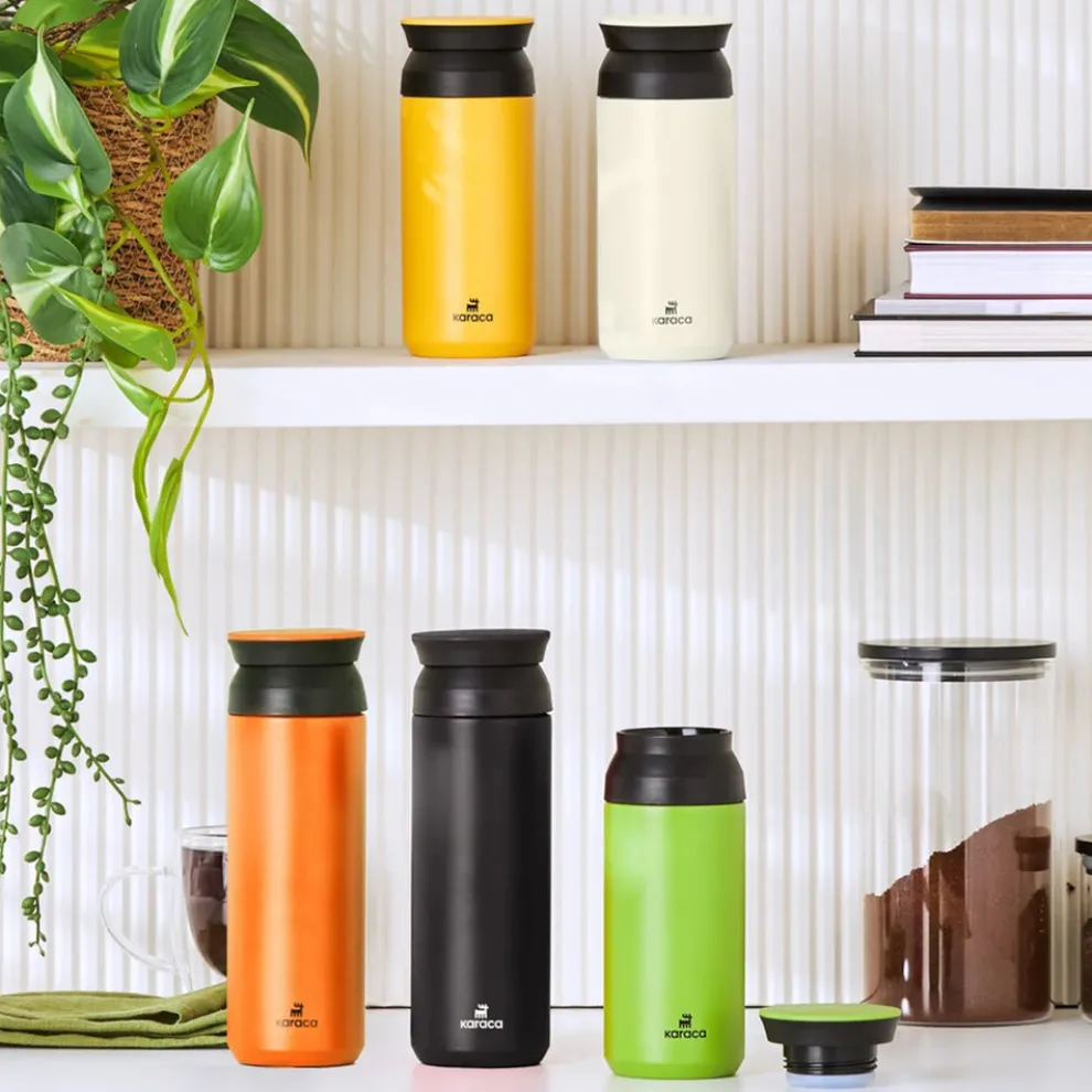 Karaca Rainbow Leak-Proof Stainless Steel Flask, 500ml, Black