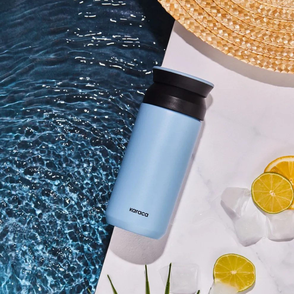 Karaca Rainbow Leak-Proof Stainless Steel Flask, 350ml, Blue