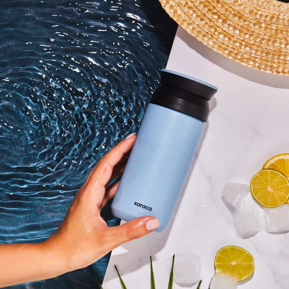 Karaca Rainbow Leak-Proof Stainless Steel Flask, 350ml, Blue