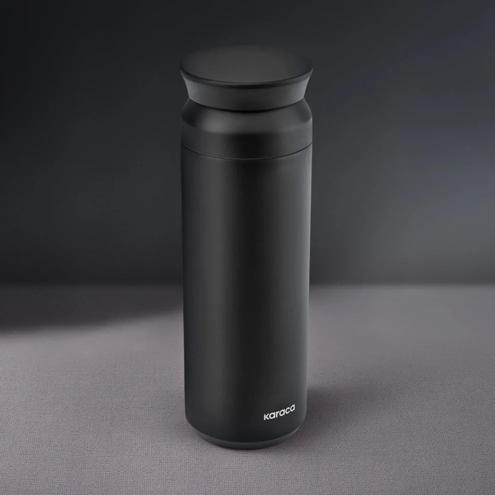 Karaca Rainbow Leak-Proof Stainless Steel Flask, 350ml, Black
