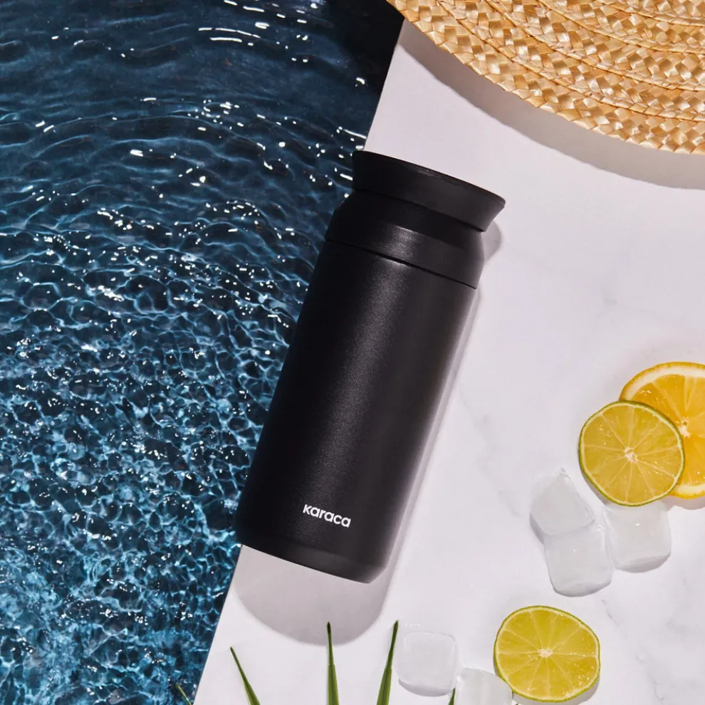 Karaca Rainbow Leak-Proof Stainless Steel Flask, 350ml, Black