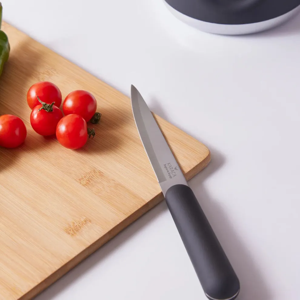 Karaca Right 5 Piece Knife Block Set, Black