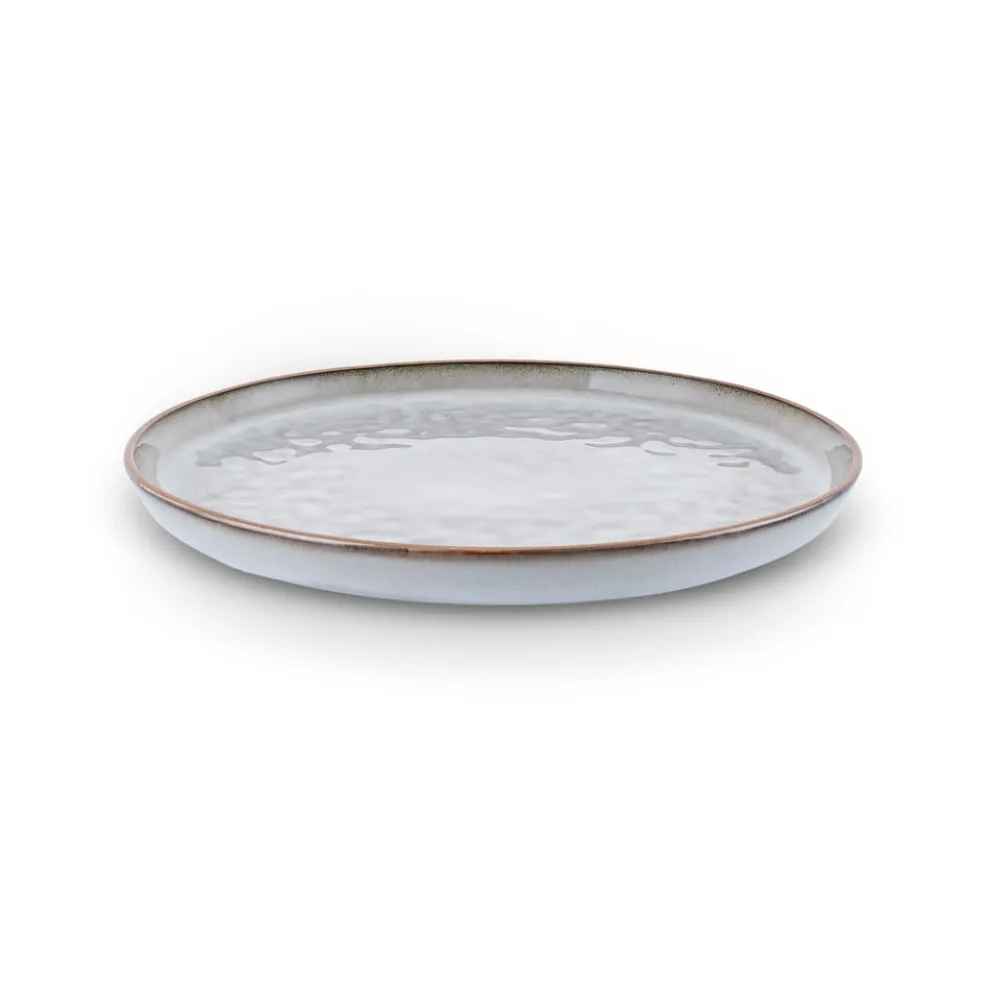 Karaca Rixton Ceramic Dinner Plate, 27cm, Beige