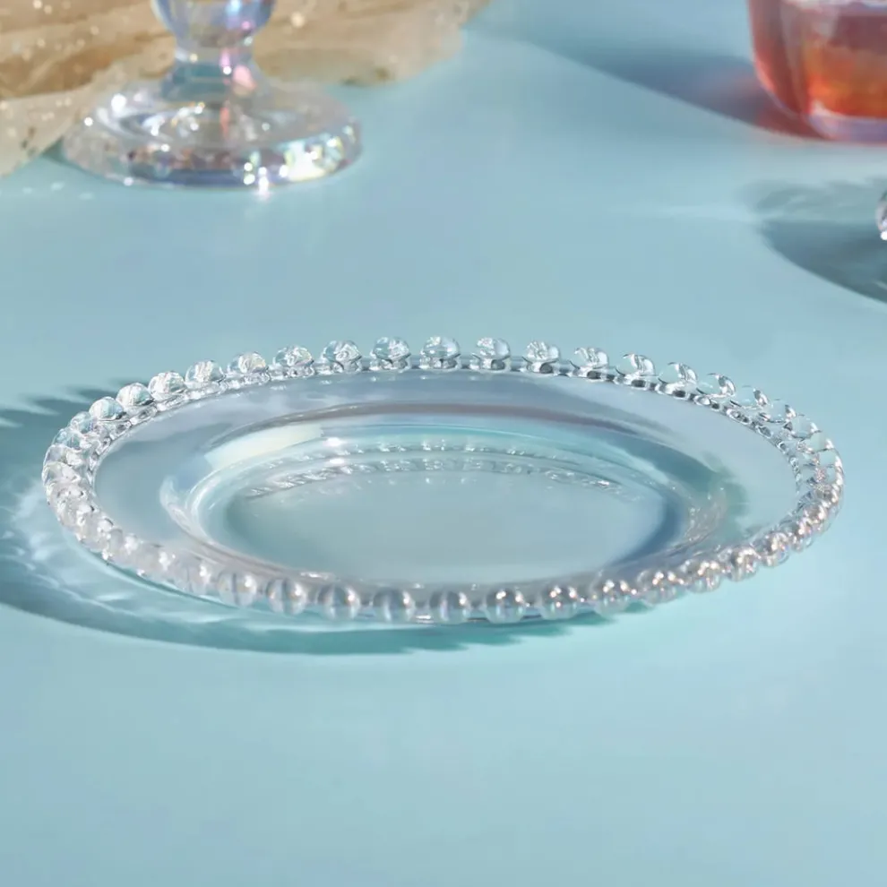 Karaca Rory Glass Side Plate, 19cm, Transparent