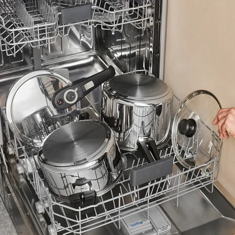 Karaca Ruggersteel 4-Piece Stainless Steel Induction Pressure Cooker Set, 4L+6L, Grey