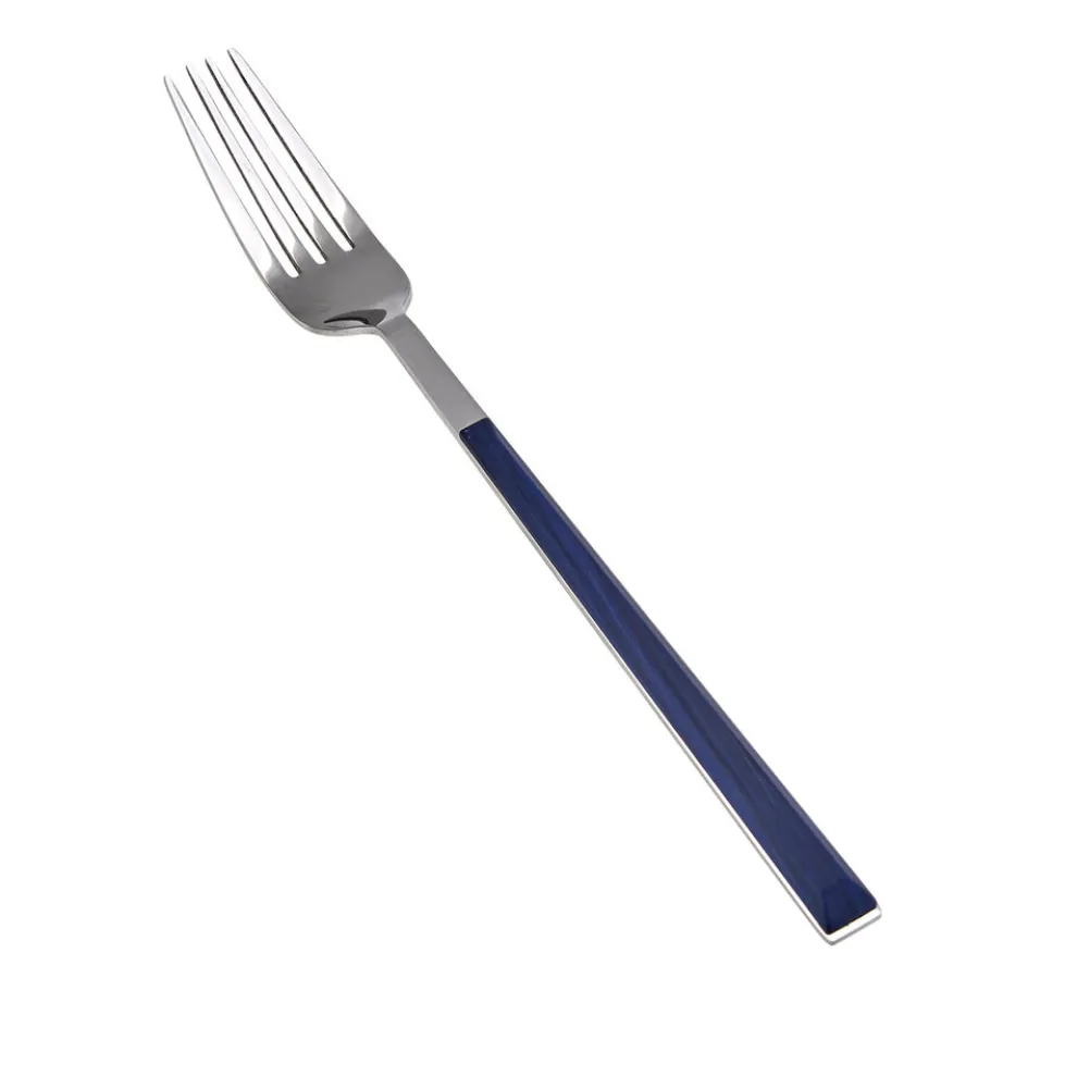 Karaca Salzburg Stainless Steel Table Fork, 21cm, Indigo Silver