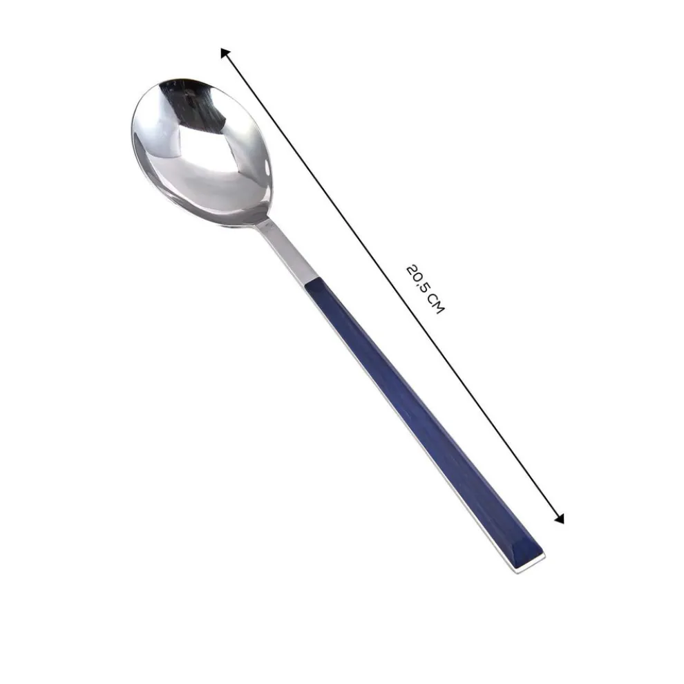 Karaca Salzburg Stainless Steel Table Spoon, 20.5cm, Indigo Silver