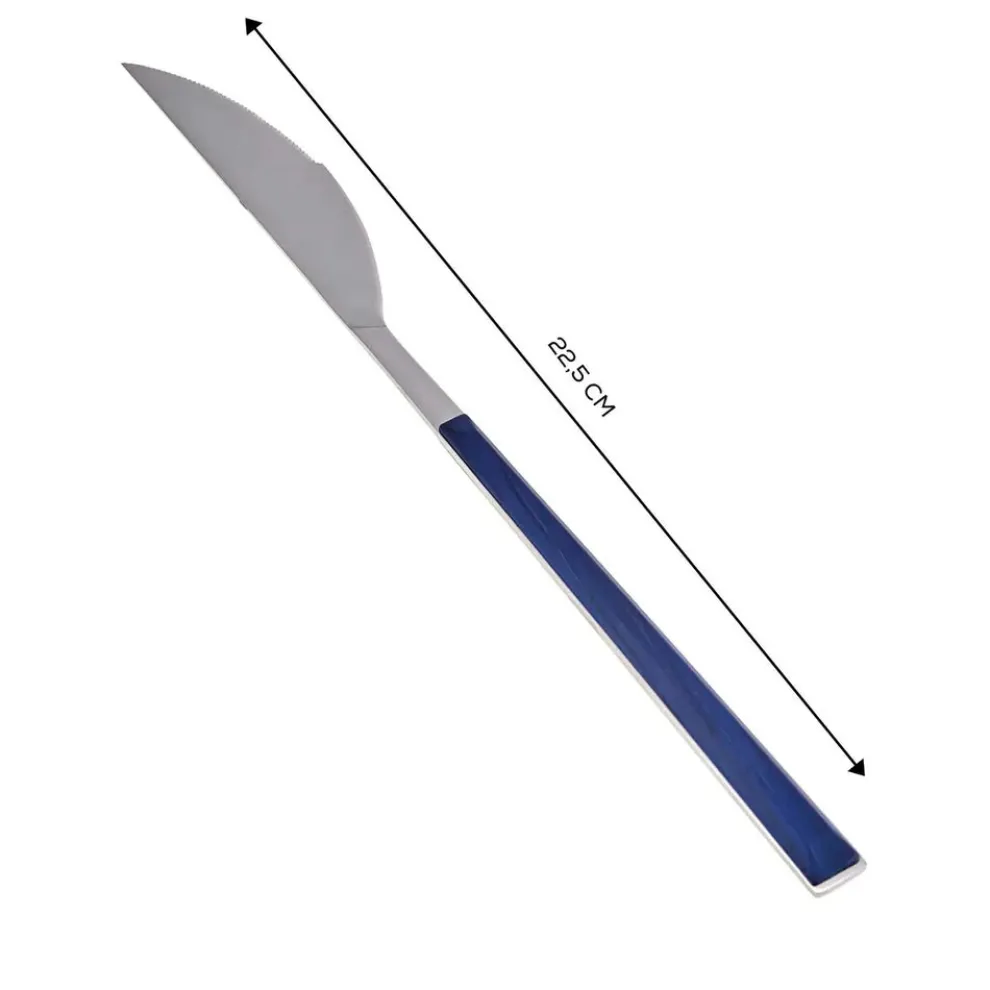 Karaca Salzburg Stainless Steel Table Knife, 22.5cm, Indigo Silver