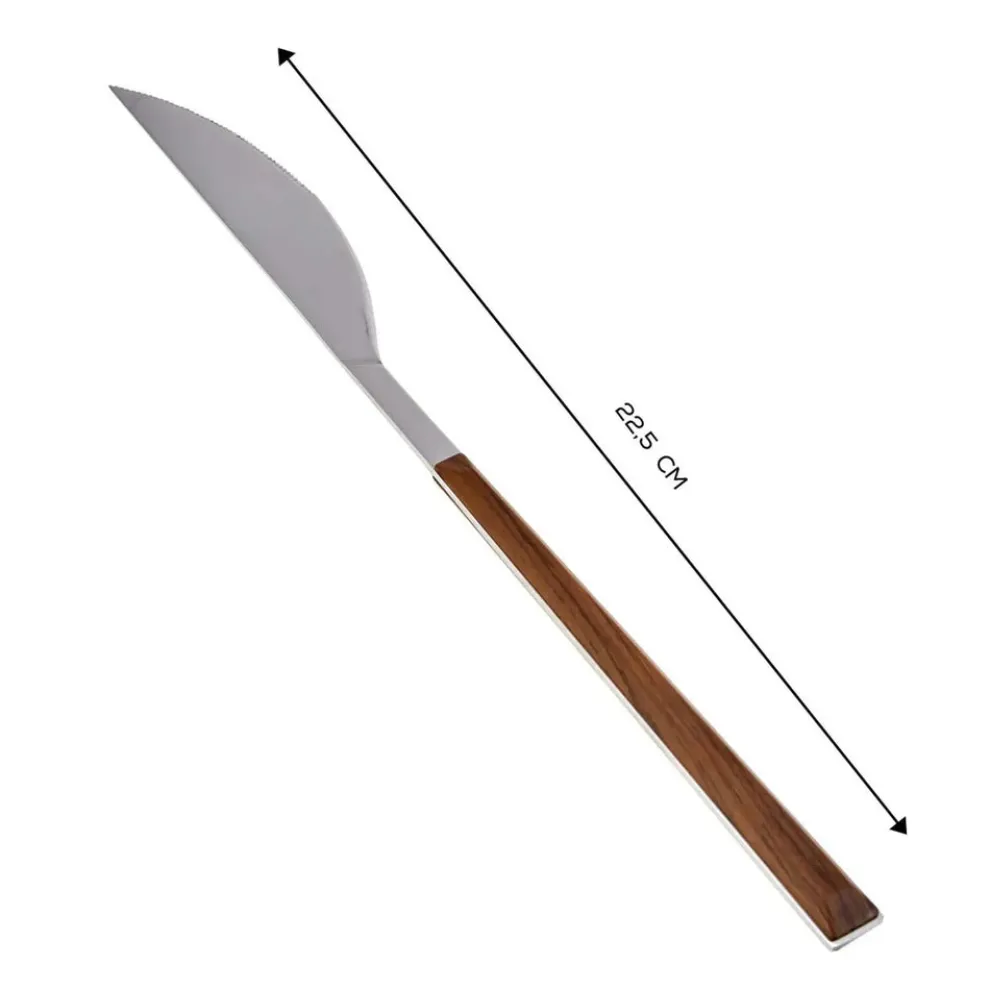 Karaca Salzburg Stainless Steel Table Knife, 22.5cm, Brown