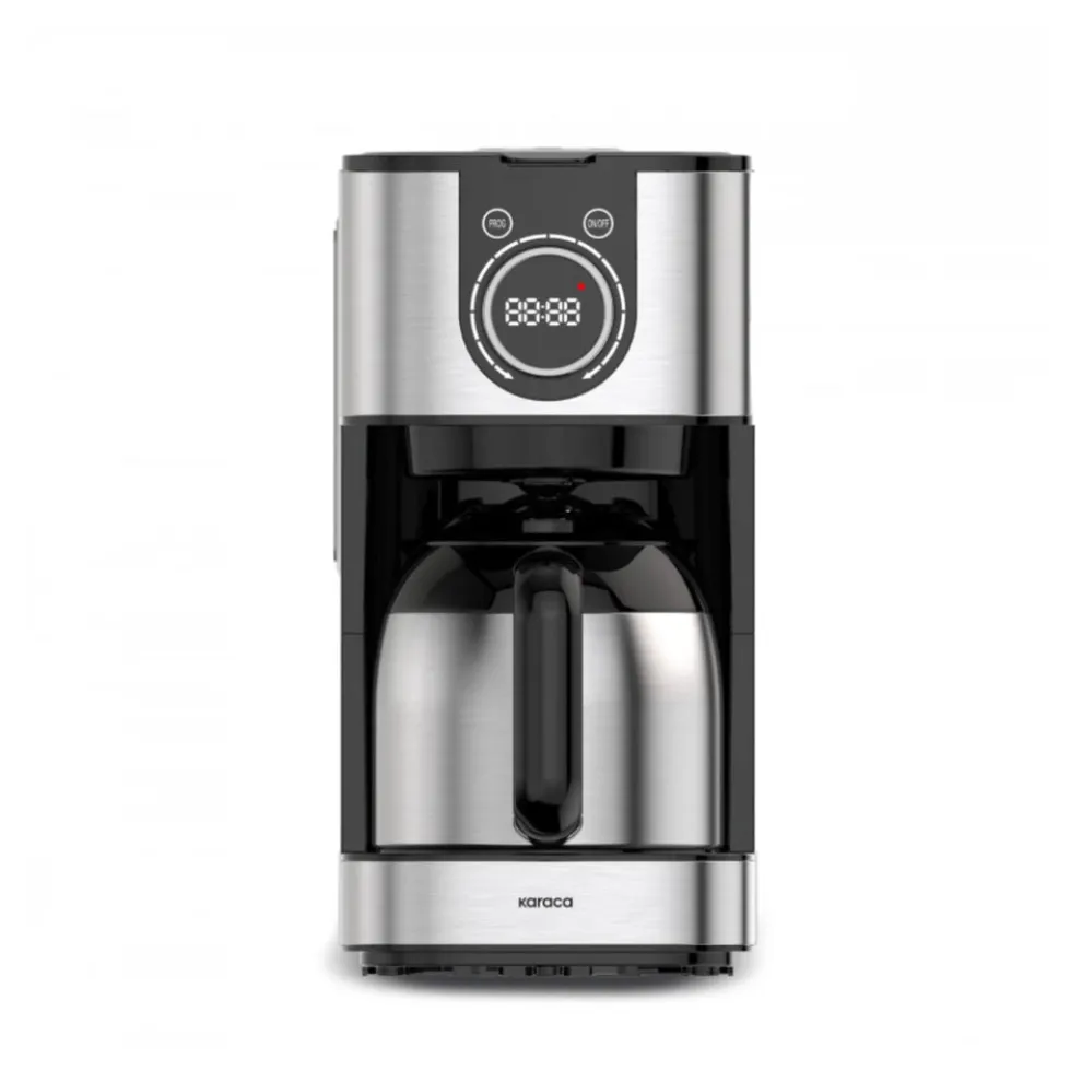 Karaca Series 2303 Steel Filter Coffee Machine, 1.2L, 800W, Inox