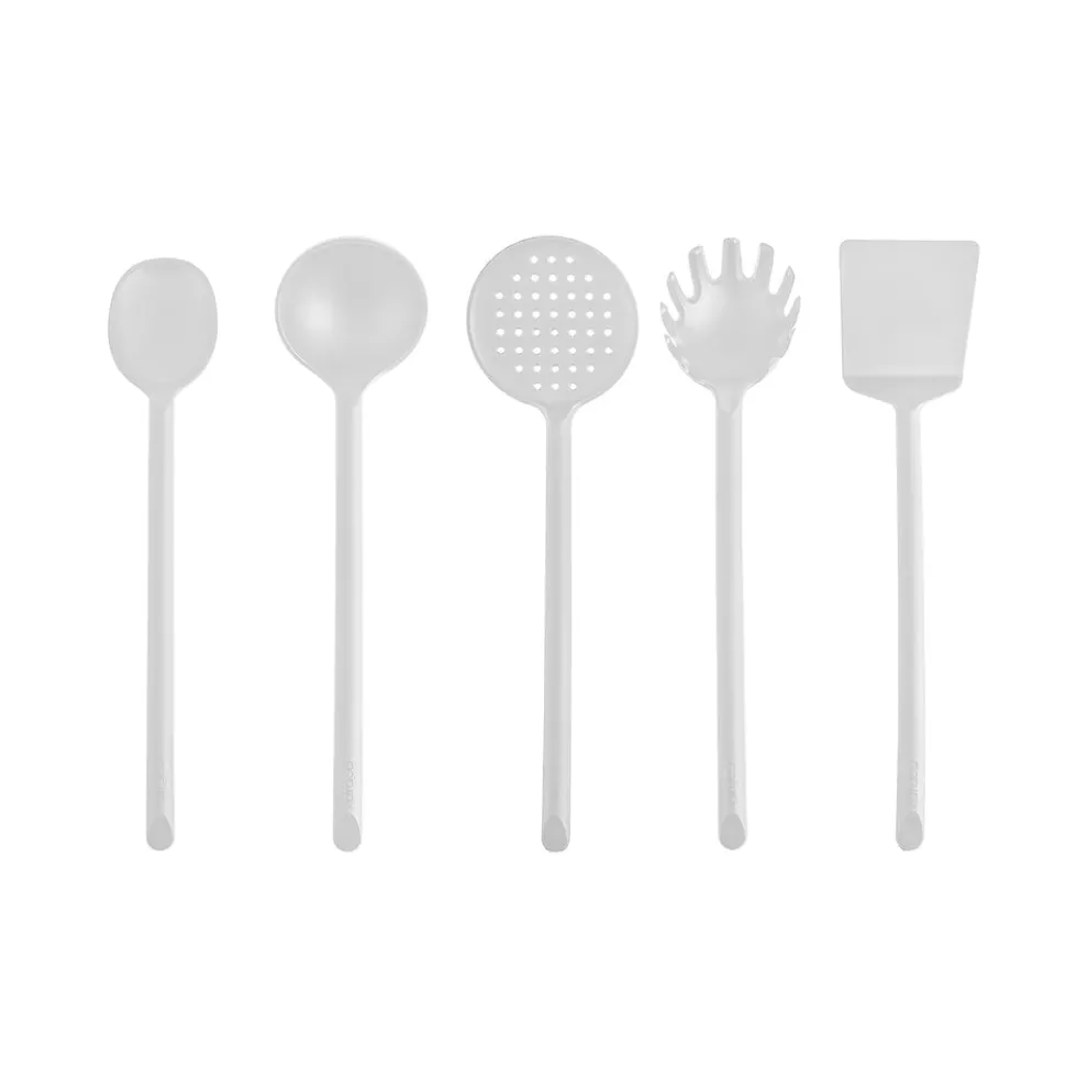 Karaca Simple 5-Piece Utensil Set, White