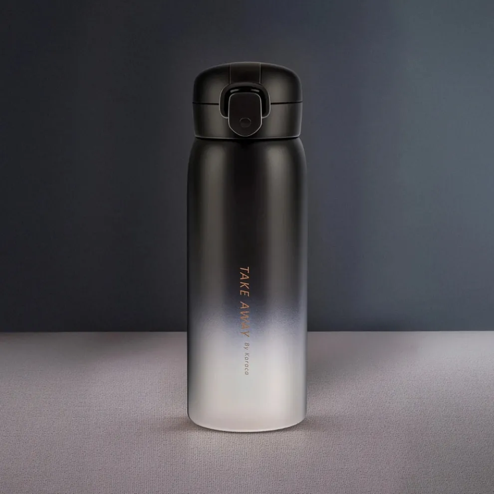 Karaca Skyfall Leak-Proof Stainless Steel Flask, 500ml, Black