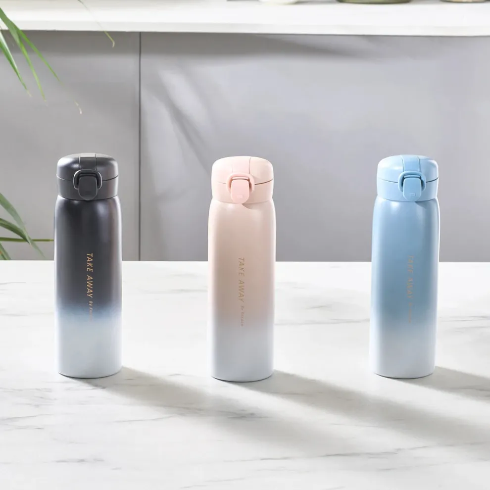 Karaca Skyfall Leak-Proof Stainless Steel Flask, 500ml, Black